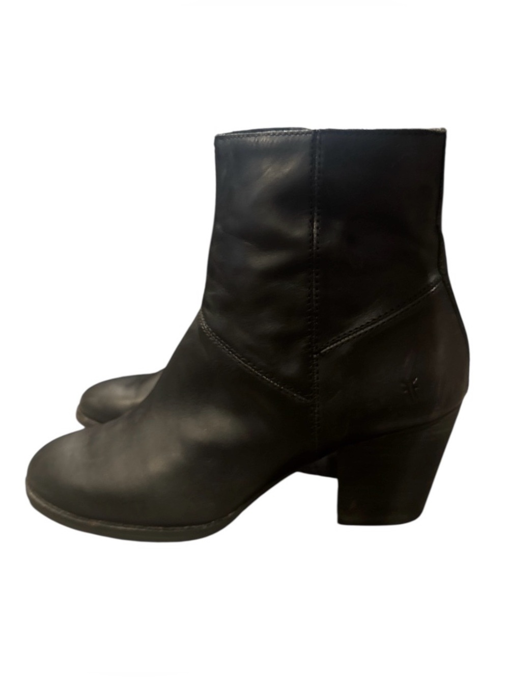 Authentic Frye black leather designer ankle boots sz 9 - Picture 2 of 13